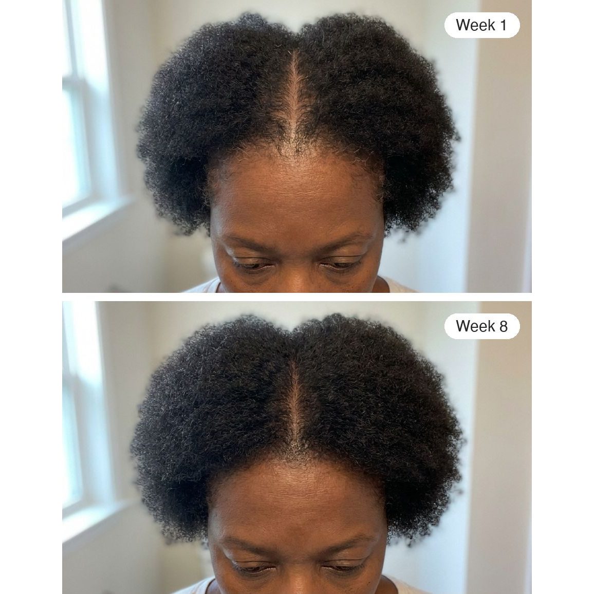 Customer before and after — Week 1 vs Week 8