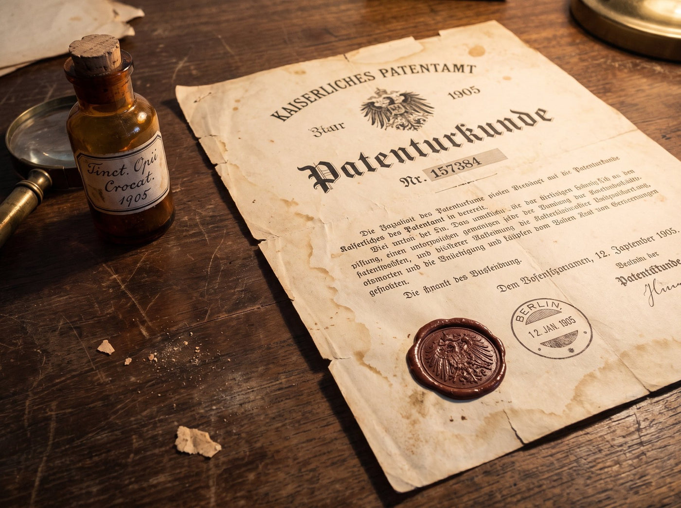 1905 German pharmaceutical patent document